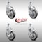 Service Caster 5 Inch SS Thermoplastic Rubber Swivel 1/2 Inch Threaded Stem Caster Set Brake SCC SCC-SSTS20S514-TPRB-TLB-M1215-4 - alternate 2